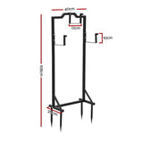 Darrahopens Home & Garden > Garden Tools > Garden Hoses Green Fingers Garden Hose Holder Metal Portable Freestanding Hose Stand 4 Spikes Black