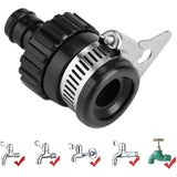 Darrahopens Home & Garden > Garden Tools > Garden Hoses Universal Water Tap Hose Connector For Car Wash Garden Hose Quick Connector Tap Adapter Diameter Less Than 16Mm (Black)