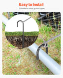 Darrahopens Home & Garden > Garden Tools > Garden Hoses VEVOR Rebar Stakes, 406.4 mm, Heavy-Duty 10 mm Diameter J Hook, Galvanized Steel Ground Anchors with Chisel Point End & Rust-Resistant Coating, for Gardening Support, Fence, Camping Tents (24-Pack)