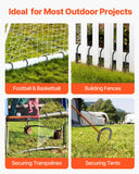 Darrahopens Home & Garden > Garden Tools > Garden Hoses VEVOR Rebar Stakes, 406.4 mm, Heavy-Duty 10 mm Diameter J Hook, Galvanized Steel Ground Anchors with Chisel Point End & Rust-Resistant Coating, for Gardening Support, Fence, Camping Tents (24-Pack)
