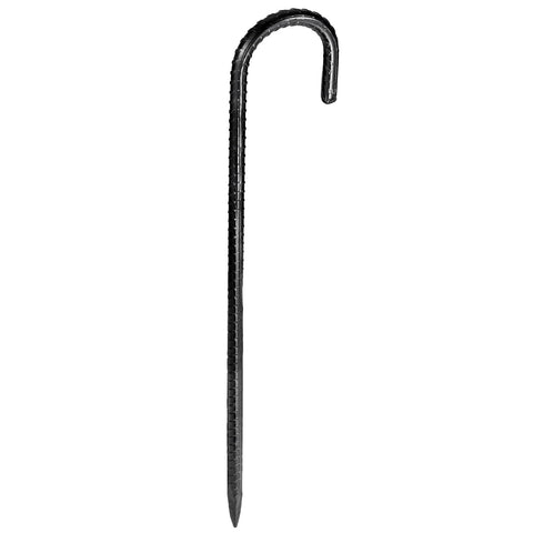 Darrahopens Home & Garden > Garden Tools > Garden Hoses VEVOR Rebar Stakes, 406.4 mm, Heavy-Duty 10 mm Diameter J Hook, Galvanized Steel Ground Anchors with Chisel Point End & Rust-Resistant Coating, for Gardening Support, Fence, Camping Tents (24-Pack)