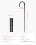 Darrahopens Home & Garden > Garden Tools > Garden Hoses VEVOR Rebar Stakes, 406.4 mm, Heavy-Duty 10 mm Diameter J Hook, Galvanized Steel Ground Anchors with Chisel Point End & Rust-Resistant Coating, for Gardening Support, Fence, Camping Tents (24-Pack)
