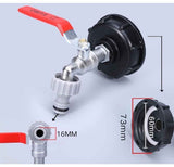 Darrahopens Home & Garden > Garden Tools > Gardening Accessories 1000L Tank Tap with Hose Adapter, S60X6 IBC Tap Connection, Garden Tap for Rainwater Tank (1/2" Plastic Adapter)