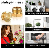 Darrahopens Home & Garden > Garden Tools > Gardening Accessories 2-Pack - G 1/2" BSP Female to GHT 3/4 Male Hose Connector - Brass Garden Hose Connector - Threaded Pipe Connector - Hose Connector, Water Hose Connector, Garden Hose Connector