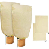Darrahopens Home & Garden > Garden Tools > Gardening Accessories 2 Pieces Plant Winter Protection Bags Winter Protection For Potted Plants, Beige, Solid, 100 X 80 Cm