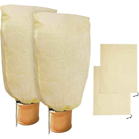 Darrahopens Home & Garden > Garden Tools > Gardening Accessories 2 Pieces Plant Winter Protection Bags Winter Protection For Potted Plants, Beige, Solid, 100 X 80 Cm