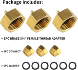 Darrahopens Home & Garden > Garden Tools > Gardening Accessories 3 Pack Brass Garden Hose Adapters, 3/4 inch Female Thread to 1/4 inch Irrigation Tubing Connectors for Drip Systems and Misting Hoses In Australia - Darrahopens