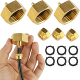 Darrahopens Home & Garden > Garden Tools > Gardening Accessories 3 Pack Brass Garden Hose Adapters, 3/4 inch Female Thread to 1/4 inch Irrigation Tubing Connectors for Drip Systems and Misting Hoses In Australia - Darrahopens