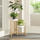 Darrahopens Home & Garden > Garden Tools > Gardening Accessories 3 Tier Bamboo Plant Stand