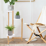 Darrahopens Home & Garden > Garden Tools > Gardening Accessories 3 Tier Bamboo Plant Stand