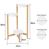Darrahopens Home & Garden > Garden Tools > Gardening Accessories 3 Tier Bamboo Plant Stand
