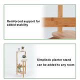 Darrahopens Home & Garden > Garden Tools > Gardening Accessories 3-Tier Bamboo Plant Stand Bonsai Holder