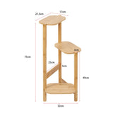Darrahopens Home & Garden > Garden Tools > Gardening Accessories 3-Tier Bamboo Plant Stand Bonsai Holder