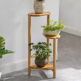 Darrahopens Home & Garden > Garden Tools > Gardening Accessories 3-Tier Bamboo Plant Stand Bonsai Holder