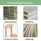 Darrahopens Home & Garden > Garden Tools > Gardening Accessories 3-Tier Bamboo Plant Stand Bonsai Holder