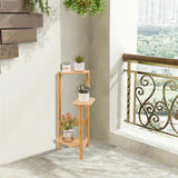 Darrahopens Home & Garden > Garden Tools > Gardening Accessories 3-Tier Bamboo Plant Stand Bonsai Holder