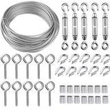 Darrahopens Home & Garden > Garden Tools > Gardening Accessories 30M/2mm stainless steel wire set with M5 tensioner for plants, clotheslines and railings