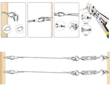 Darrahopens Home & Garden > Garden Tools > Gardening Accessories 30M/2mm stainless steel wire set with M5 tensioner for plants, clotheslines and railings