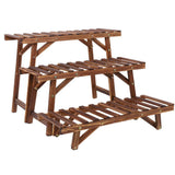 Darrahopens Home & Garden > Garden Tools > Gardening Accessories 3pcs Plant Stand Flower Step Bench Rack Herb Storage Shelf Garden Indoor Outdoor