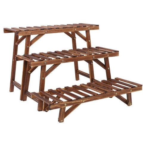 Darrahopens Home & Garden > Garden Tools > Gardening Accessories 3pcs Plant Stand Flower Step Bench Rack Herb Storage Shelf Garden Indoor Outdoor