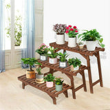 Darrahopens Home & Garden > Garden Tools > Gardening Accessories 3pcs Plant Stand Flower Step Bench Rack Herb Storage Shelf Garden Indoor Outdoor