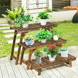 Darrahopens Home & Garden > Garden Tools > Gardening Accessories 3pcs Plant Stand Flower Step Bench Rack Herb Storage Shelf Garden Indoor Outdoor