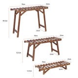 Darrahopens Home & Garden > Garden Tools > Gardening Accessories 3pcs Plant Stand Flower Step Bench Rack Herb Storage Shelf Garden Indoor Outdoor