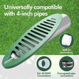 Darrahopens Home & Garden > Garden Tools > Gardening Accessories 4 Inch Angled Drain Grating Yard Drain Emitter for Gutter Downspout Extensions and Lawn Ditch Drainage Green 2 Pack In Australia - Darrahopens