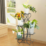 Darrahopens Home & Garden > Garden Tools > Gardening Accessories 4-Tier Heavy Duty Plant Potted Stand Flower Planters Display Rack Outdoor Indoor