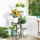 Darrahopens Home & Garden > Garden Tools > Gardening Accessories 4-Tier Heavy Duty Plant Potted Stand Flower Planters Display Rack Outdoor Indoor