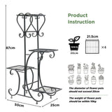 Darrahopens Home & Garden > Garden Tools > Gardening Accessories 4-Tier Heavy Duty Plant Potted Stand Flower Planters Display Rack Outdoor Indoor