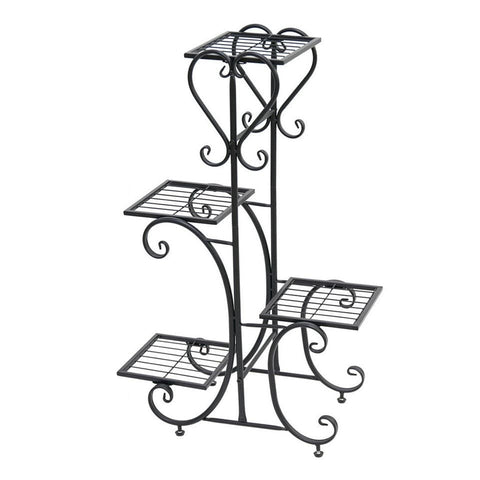 Darrahopens Home & Garden > Garden Tools > Gardening Accessories 4-Tier Heavy Duty Plant Potted Stand Flower Planters Display Rack Outdoor Indoor