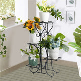 Darrahopens Home & Garden > Garden Tools > Gardening Accessories 4-Tier Heavy Duty Plant Potted Stand Flower Planters Display Rack Outdoor Indoor