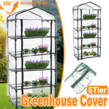 Darrahopens Home & Garden > Garden Tools > Gardening Accessories 5 Tier Garden PVC Plant Insulation Warming Shed Conservatory Cover No Brackets