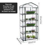 Darrahopens Home & Garden > Garden Tools > Gardening Accessories 5 Tier Garden PVC Plant Insulation Warming Shed Conservatory Cover No Brackets