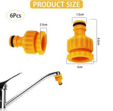 Darrahopens Home & Garden > Garden Tools > Gardening Accessories 6-pack tap connectors - Hose adapters - Adapters for connecting water hoses - Garden hose tap connectors - Tap adapters with thread - Splashproof - Frost-proof