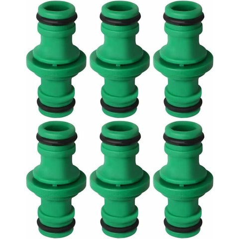Darrahopens Home & Garden > Garden Tools > Gardening Accessories 6 pcs Double Hose Connector, Double Male Hose Connector Plastic Pipe Fittings For Joining Garden Hose Tube (Green)