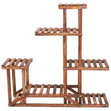 Darrahopens Home & Garden > Garden Tools > Gardening Accessories 6-Tier Rustic Wooden Step Plant Stand