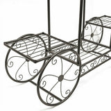 Darrahopens Home & Garden > Garden Tools > Gardening Accessories 6 Tiers Garden Cart Stand & Flower Pot Plant Holder Display Rack Parisian Style