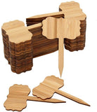 Darrahopens Home & Garden > Garden Tools > Gardening Accessories 60 plant labels - Wooden plant labels - Wooden garden labels - Decorative garden labels - Suitable for seeds, herbs in pots, flowers and vegetables