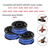 Darrahopens Home & Garden > Garden Tools > Gardening Accessories BLACK+DECKER Replacement Trimmer Spools 3-Pack A6441X3-XJ 3 x 12 m 1.5 mm Nylon Line Reflex Plus Self-Unwinding Blue