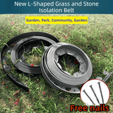 Darrahopens Home & Garden > Garden Tools > Gardening Accessories Black L-Shape PE Landscape Edging Roll Kit (10CM Height x 10M Long) - Anti-Root Lawn & Garden Divider with 30 Ground Stakes