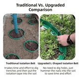 Darrahopens Home & Garden > Garden Tools > Gardening Accessories Black L-Shape PE Landscape Edging Roll Kit (5CM Height x 10M Long) - Anti-Root Lawn & Garden Divider with 30 Ground Stakes