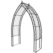 Cathedral Garden Arch 290cm High, Black Powder Coated Iron, 164cm Wide In Australia - Darrahopens
