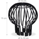 Darrahopens Home & Garden > Garden Tools > Gardening Accessories Downspout Cover 4-Pack Black Ø 13 cm Plastic Basket Leaf Catcher for Gutter