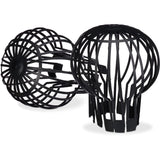 Darrahopens Home & Garden > Garden Tools > Gardening Accessories Downspout Cover 4-Pack Black Ø 13 cm Plastic Basket Leaf Catcher for Gutter
