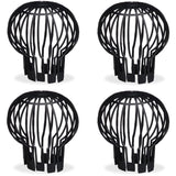 Darrahopens Home & Garden > Garden Tools > Gardening Accessories Downspout Cover 4-Pack Black Ø 13 cm Plastic Basket Leaf Catcher for Gutter