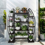 Darrahopens Home & Garden > Garden Tools > Gardening Accessories FIN 8Tier Jumbo Plant Stand Vase Shape Flower Bonsai Pot Display Rack Indoor Outdoor