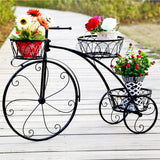 Darrahopens Home & Garden > Garden Tools > Gardening Accessories Fin Bicycle Style Flower Pots Indoor Outdoor Garden Shelf Rack Metal Plant Stand Au