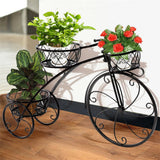 Darrahopens Home & Garden > Garden Tools > Gardening Accessories Fin Bicycle Style Flower Pots Indoor Outdoor Garden Shelf Rack Metal Plant Stand Au